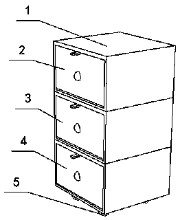 Drawer type classifying garbage bin