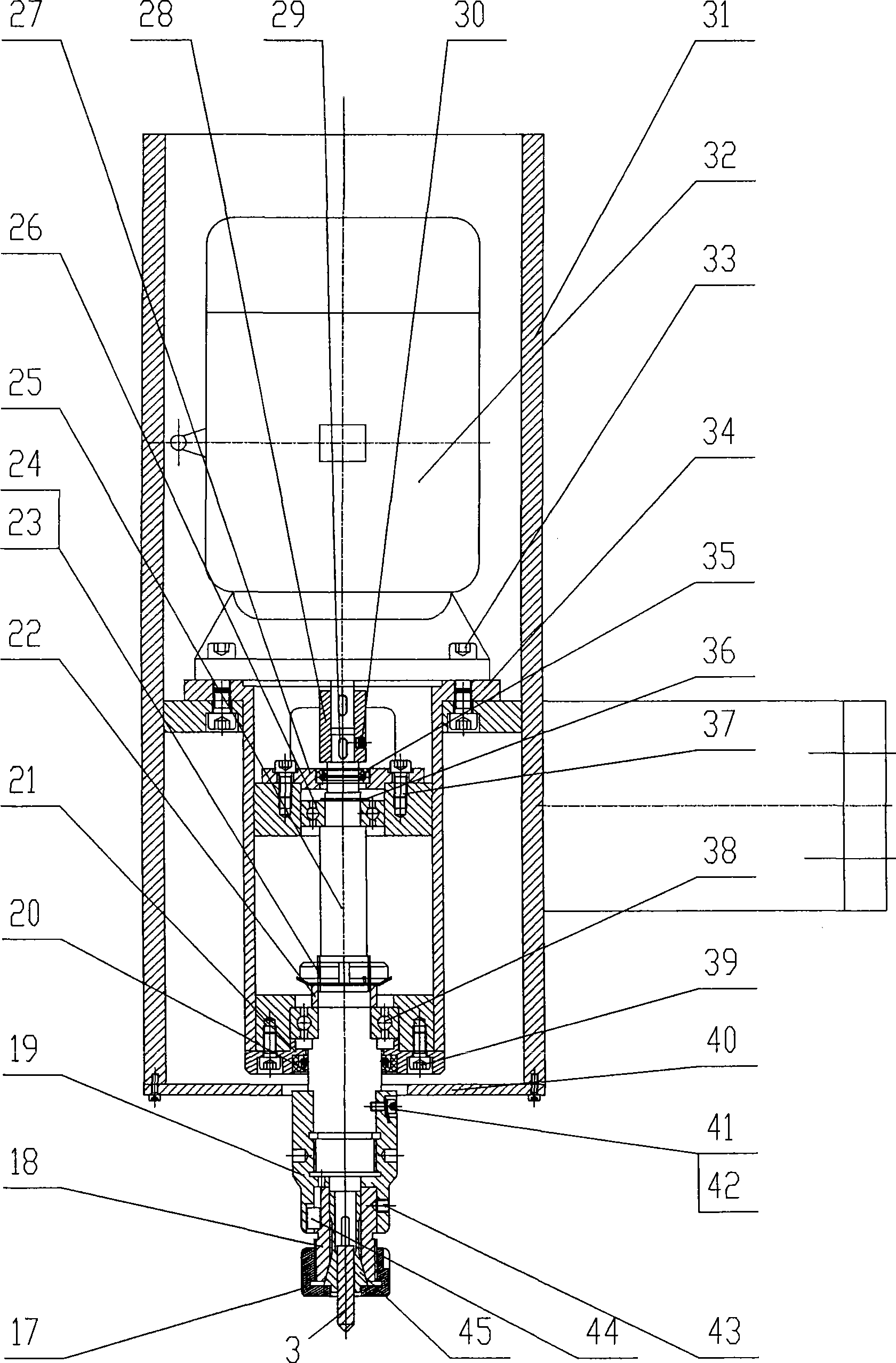 Power unit device of gear-face profiling chamfering device