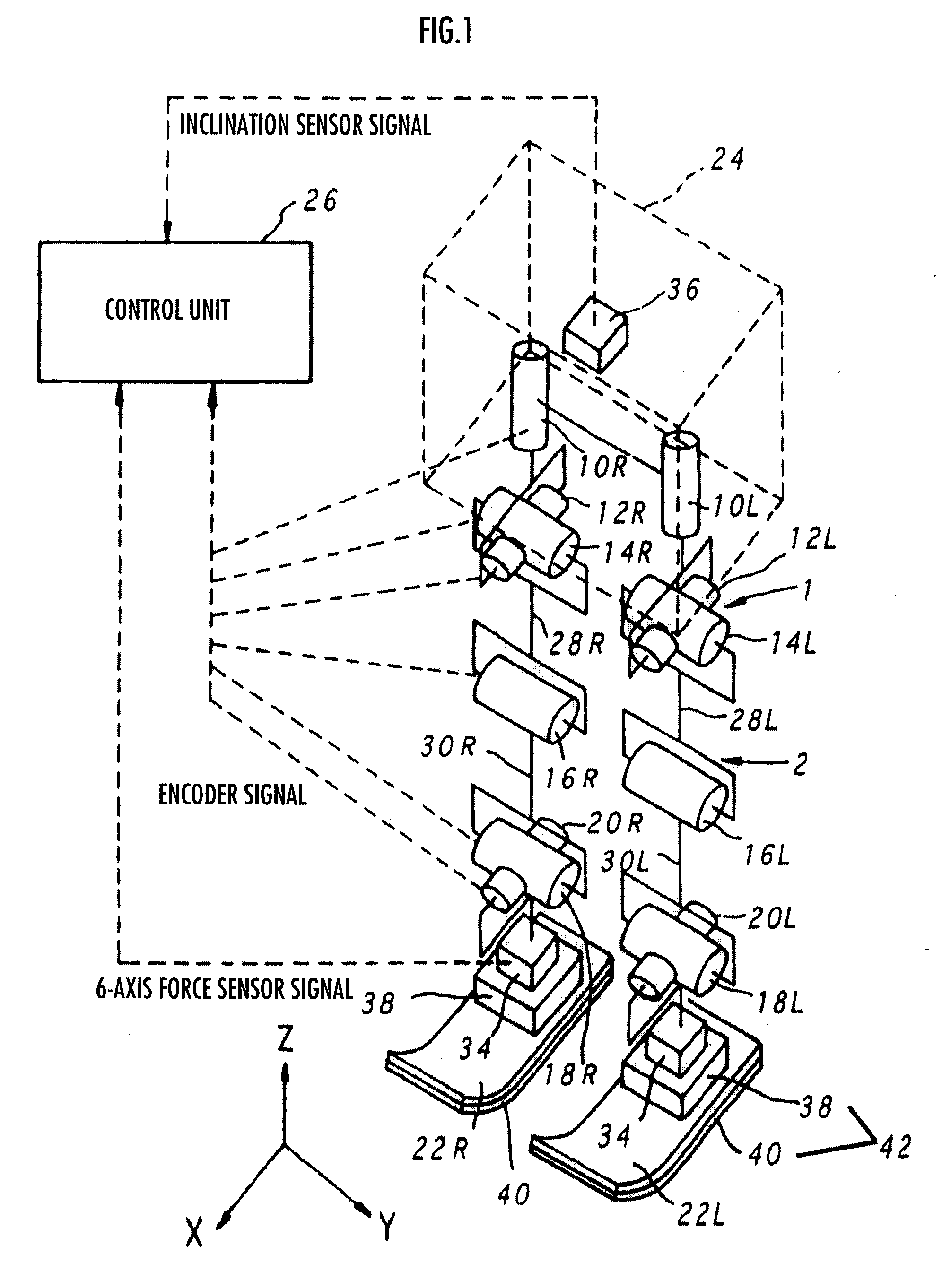 Legged Mobile Robot and Control Program for the Robot