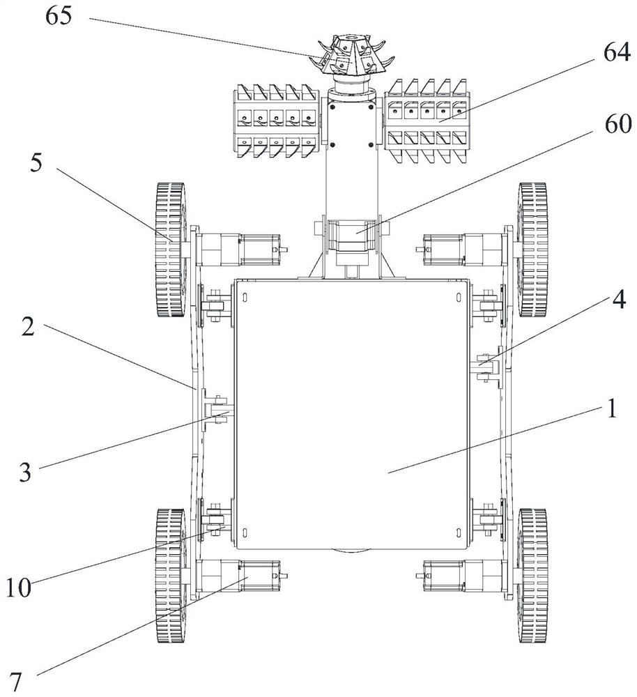 Wheel type dredging robot