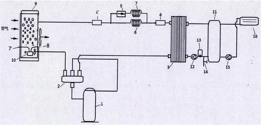 Novel air source heat pump heating system with automatic defrosting function