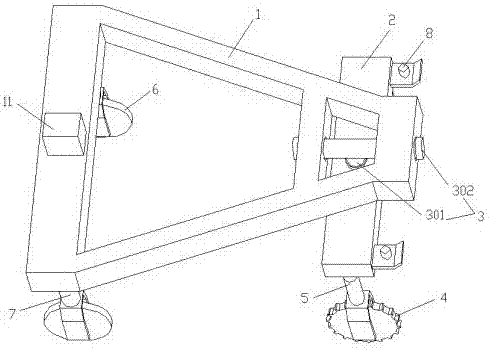 Agricultural traveling frame and agricultural machinery