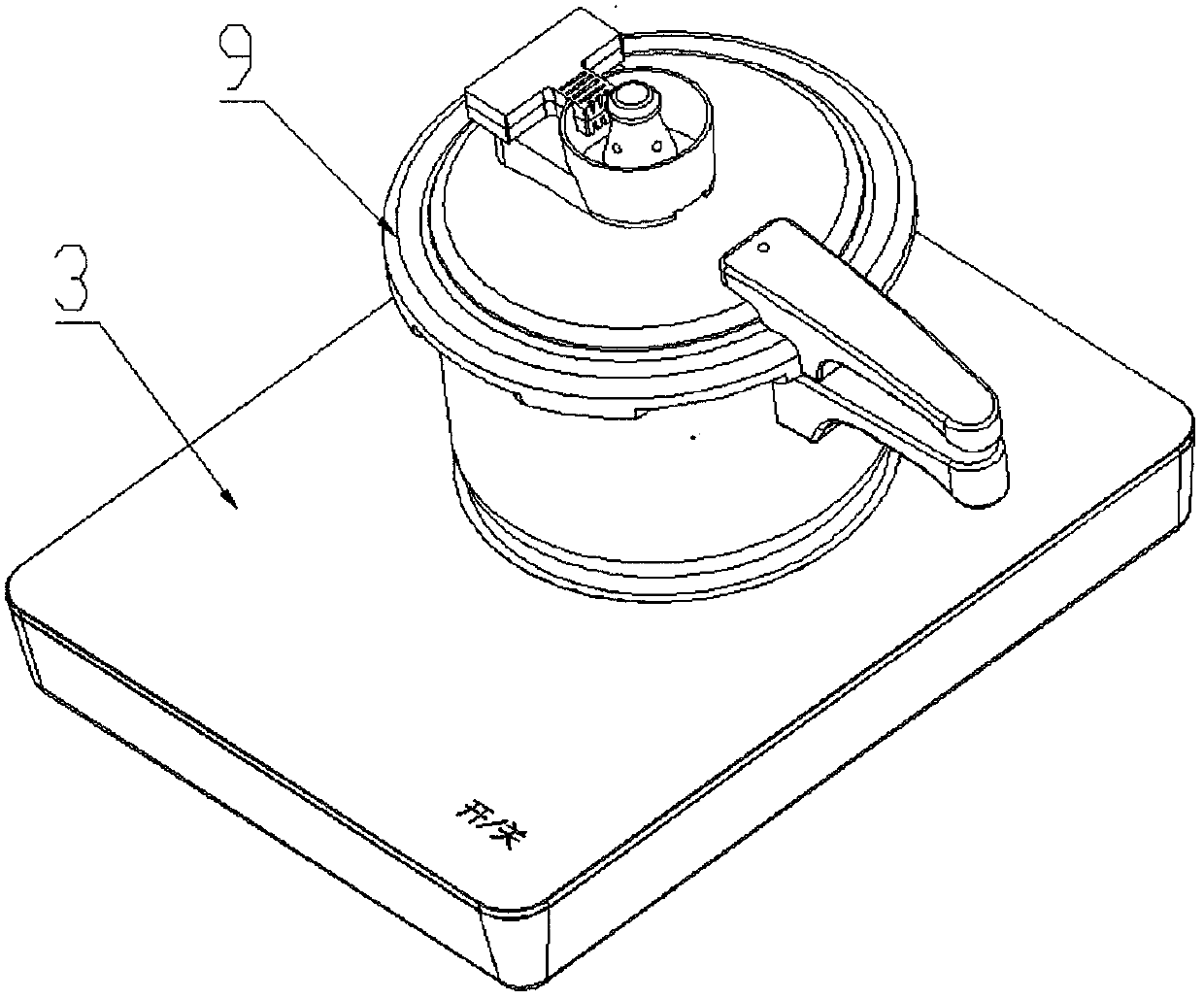 Pressure cooker with steam detector and matched electric heating stove