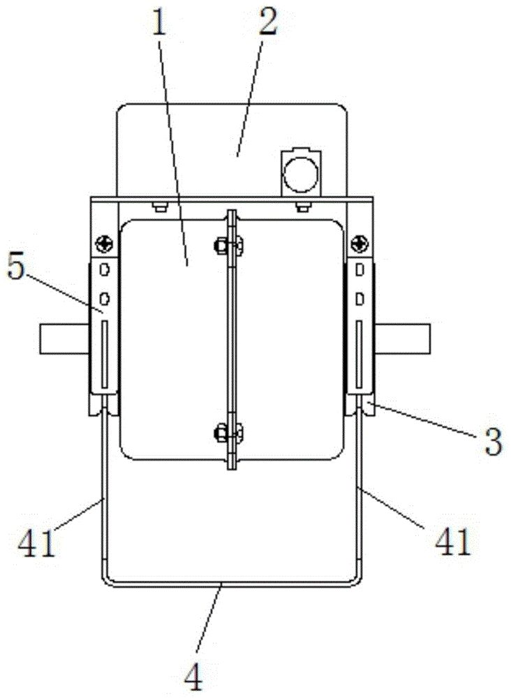 Brushless motor bracket structure with power control box