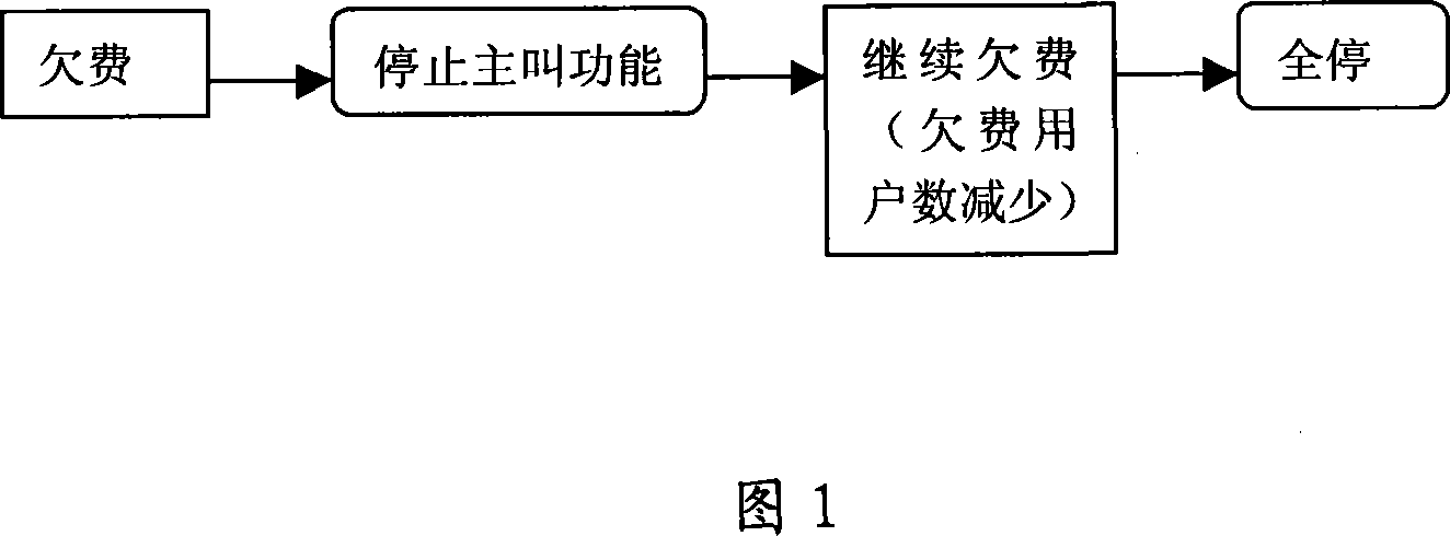 Service disabling method for default users of telecom companies