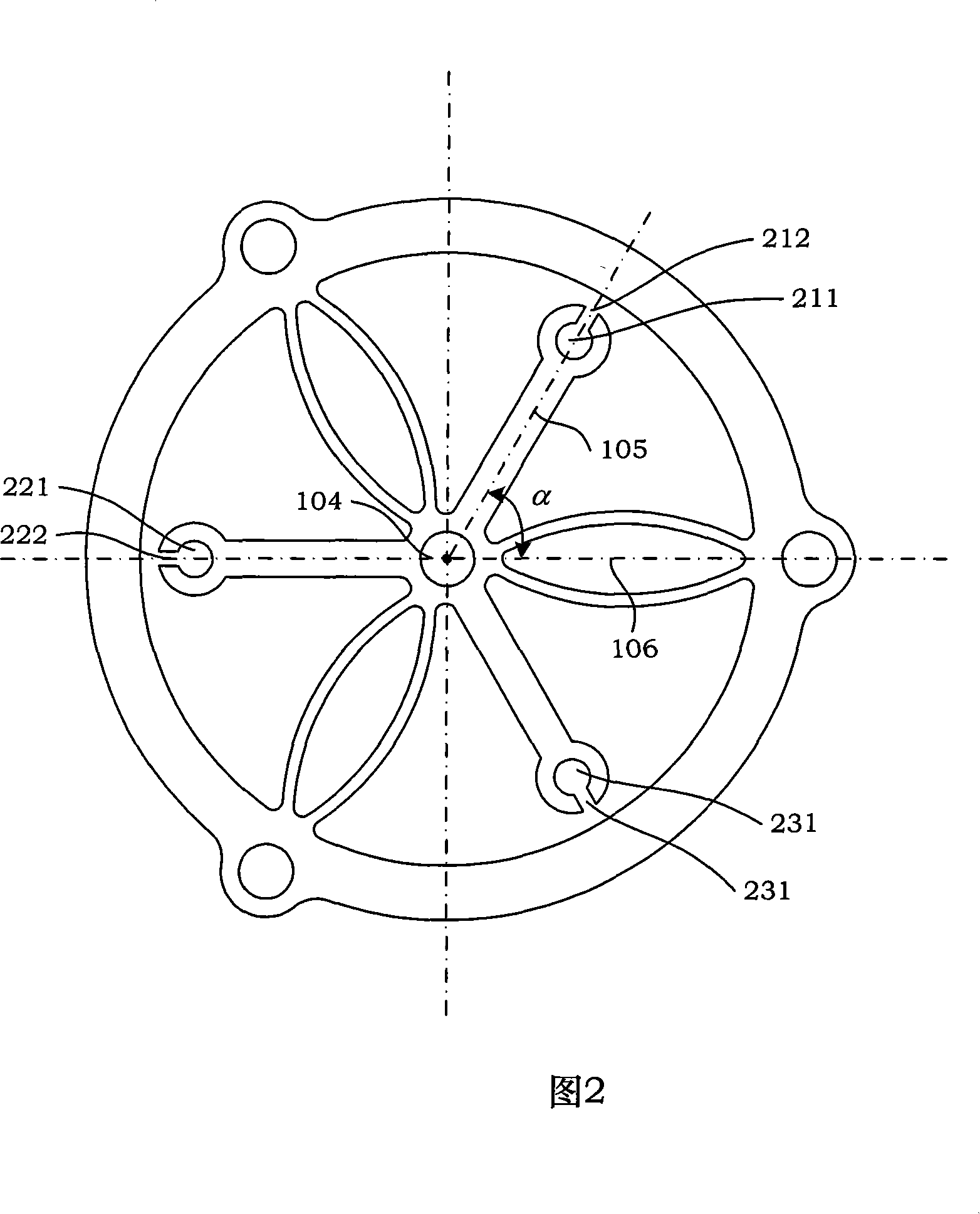 Distributed leaf type pivoting flexible hinge