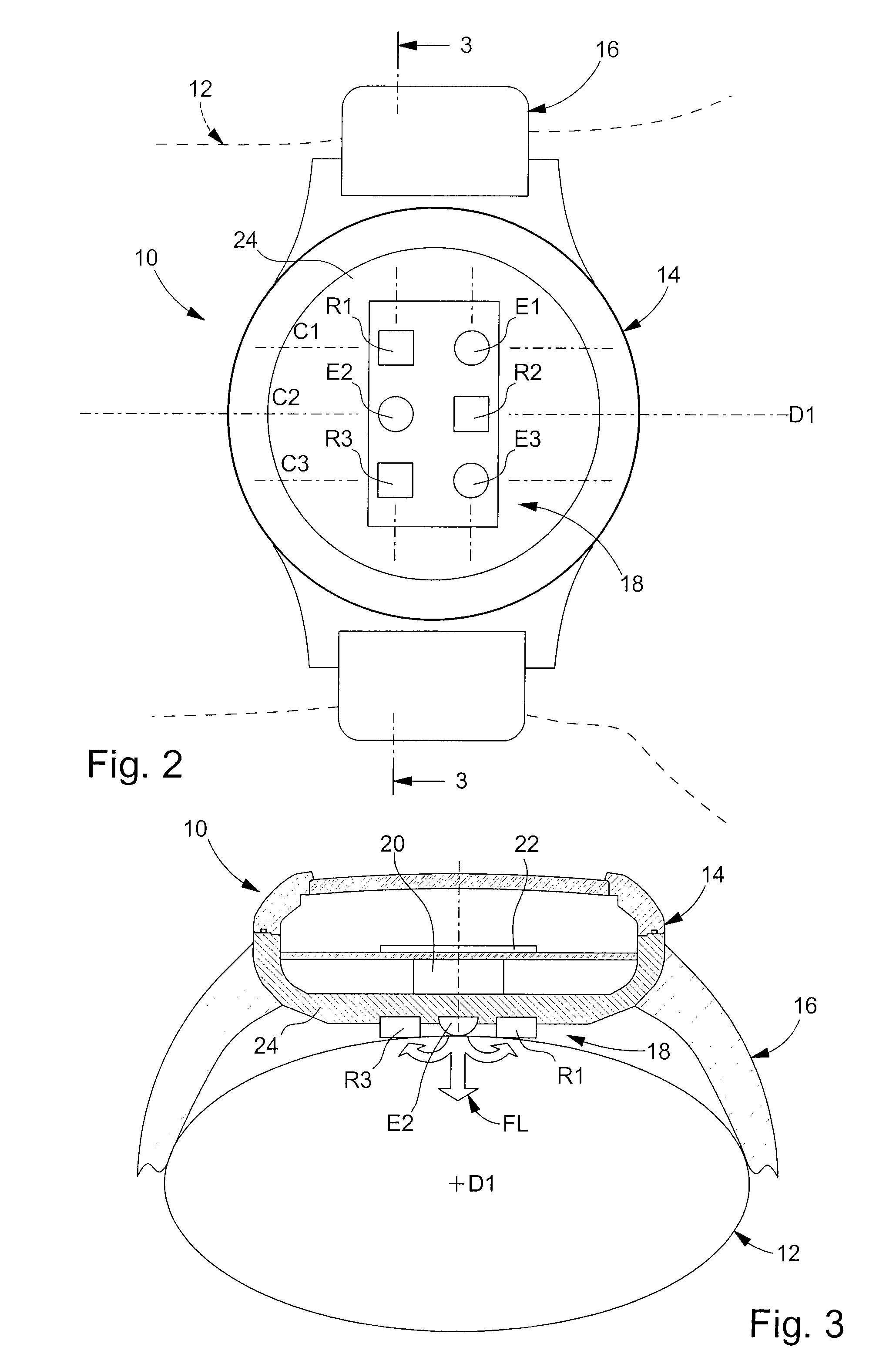 Pulsometer worn on wrist and associated control method