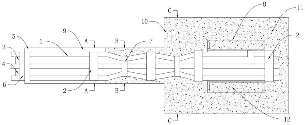 Novel bag type expansion body anti-pulling anchor rod and construction method thereof