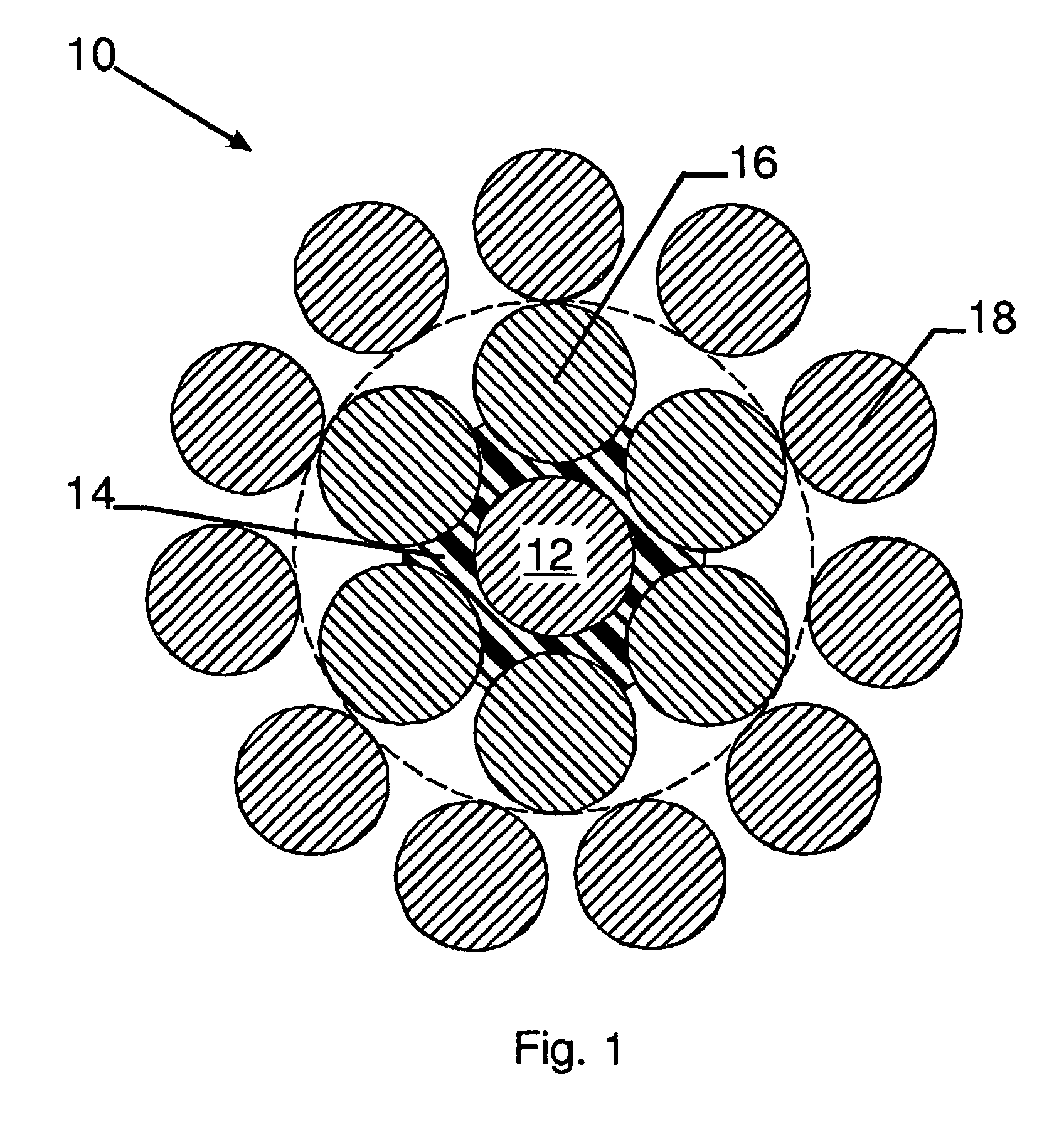 Open layered steel cord with high breaking load