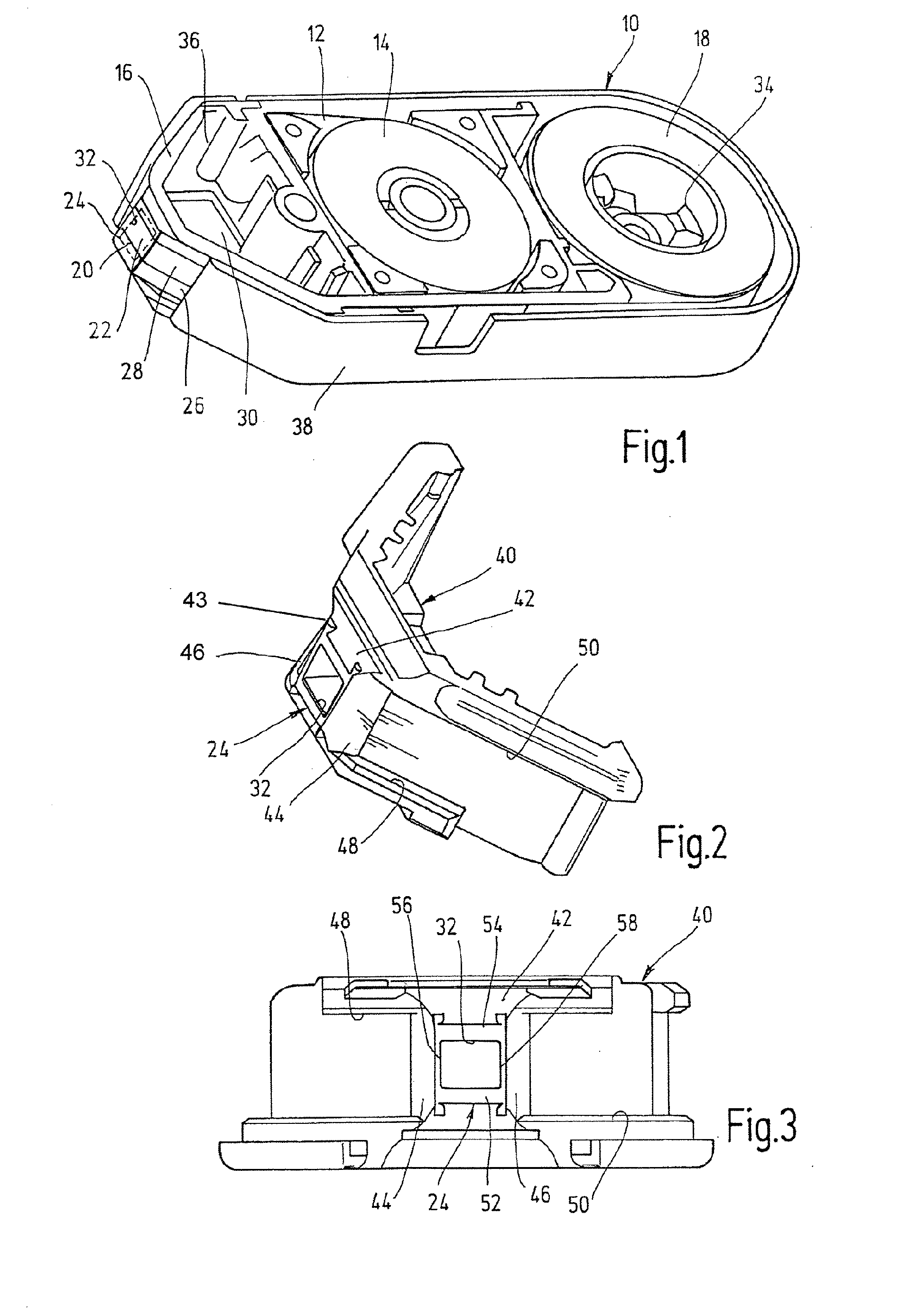 Test tape unit for blood tests