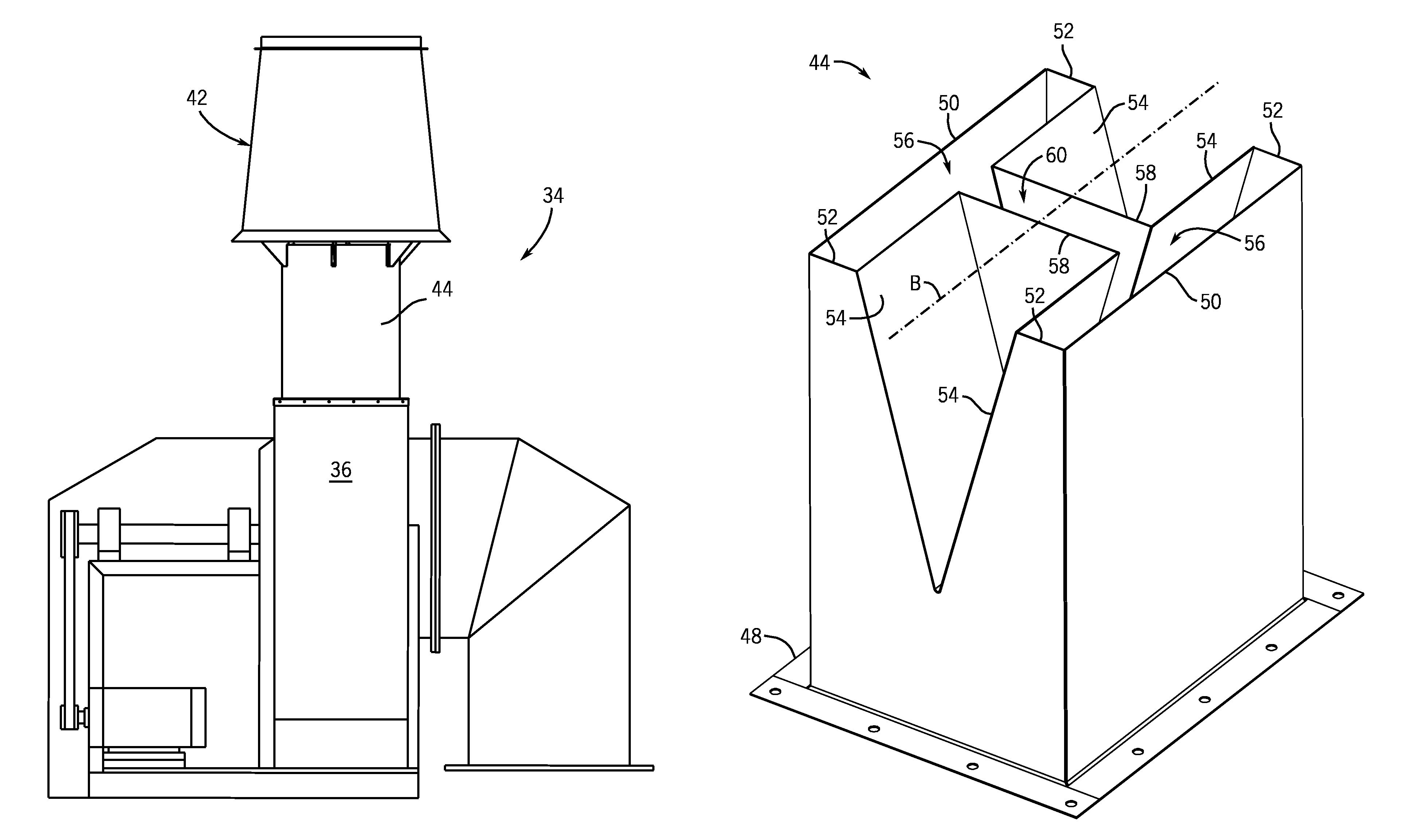 Exhaust fan assembly having H-out nozzle