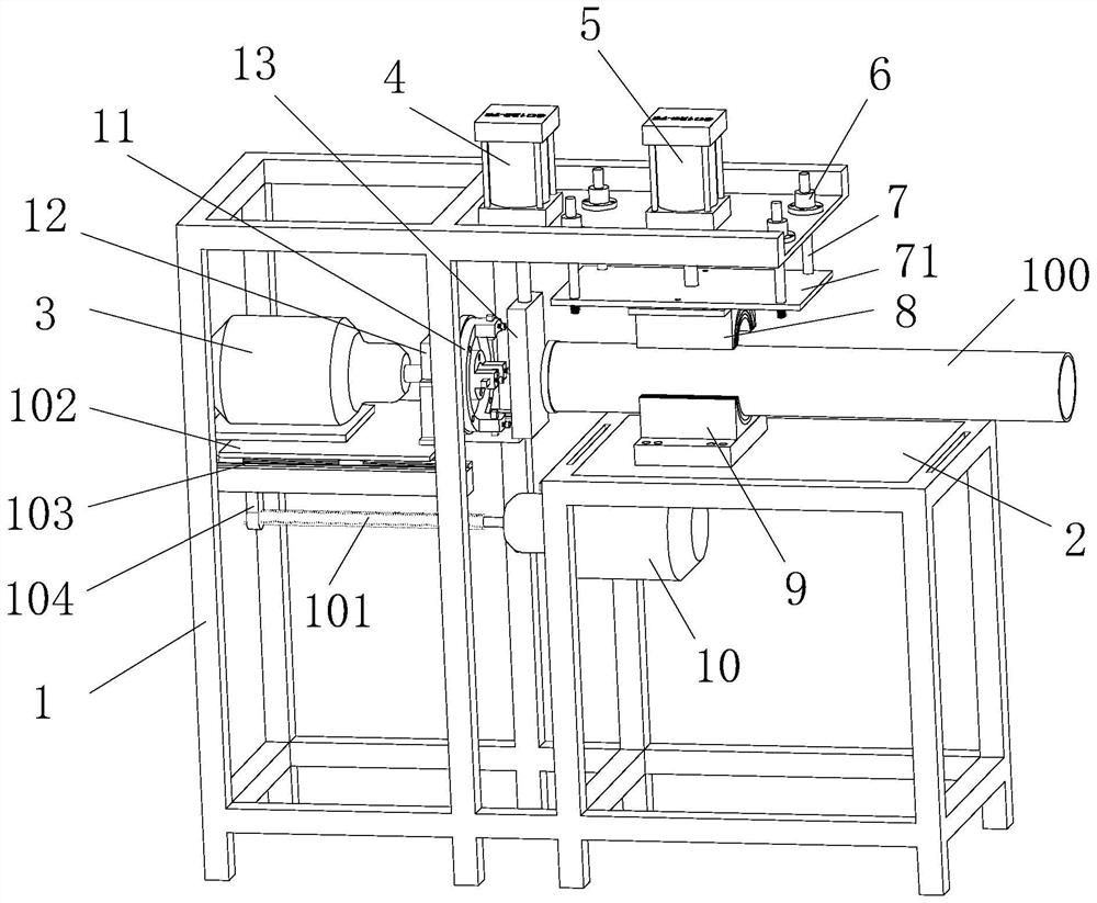 Automatic and efficient pipe port milling device