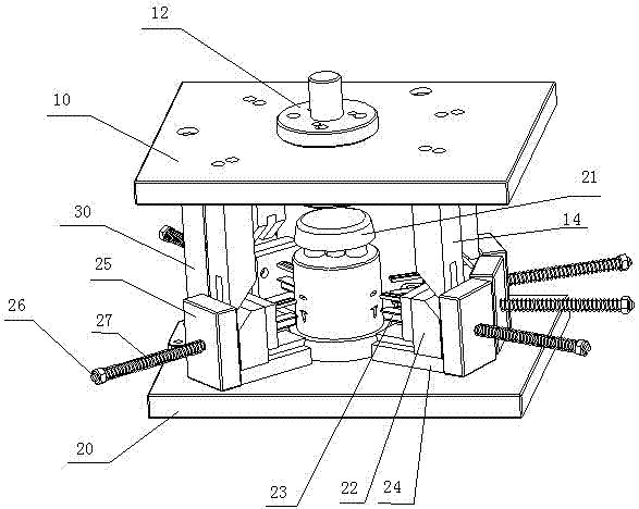 Side punching die