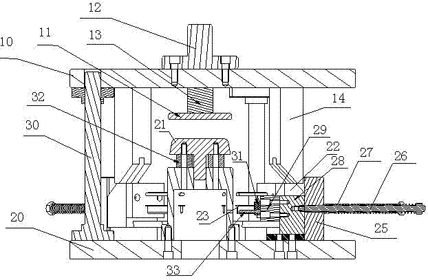 Side punching die