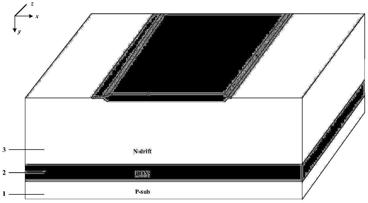 A method for manufacturing a multi-slot gate lateral high-voltage power device