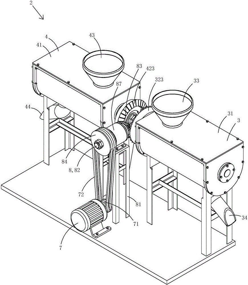 Double-logistics-granary capable of distributing grain evenly