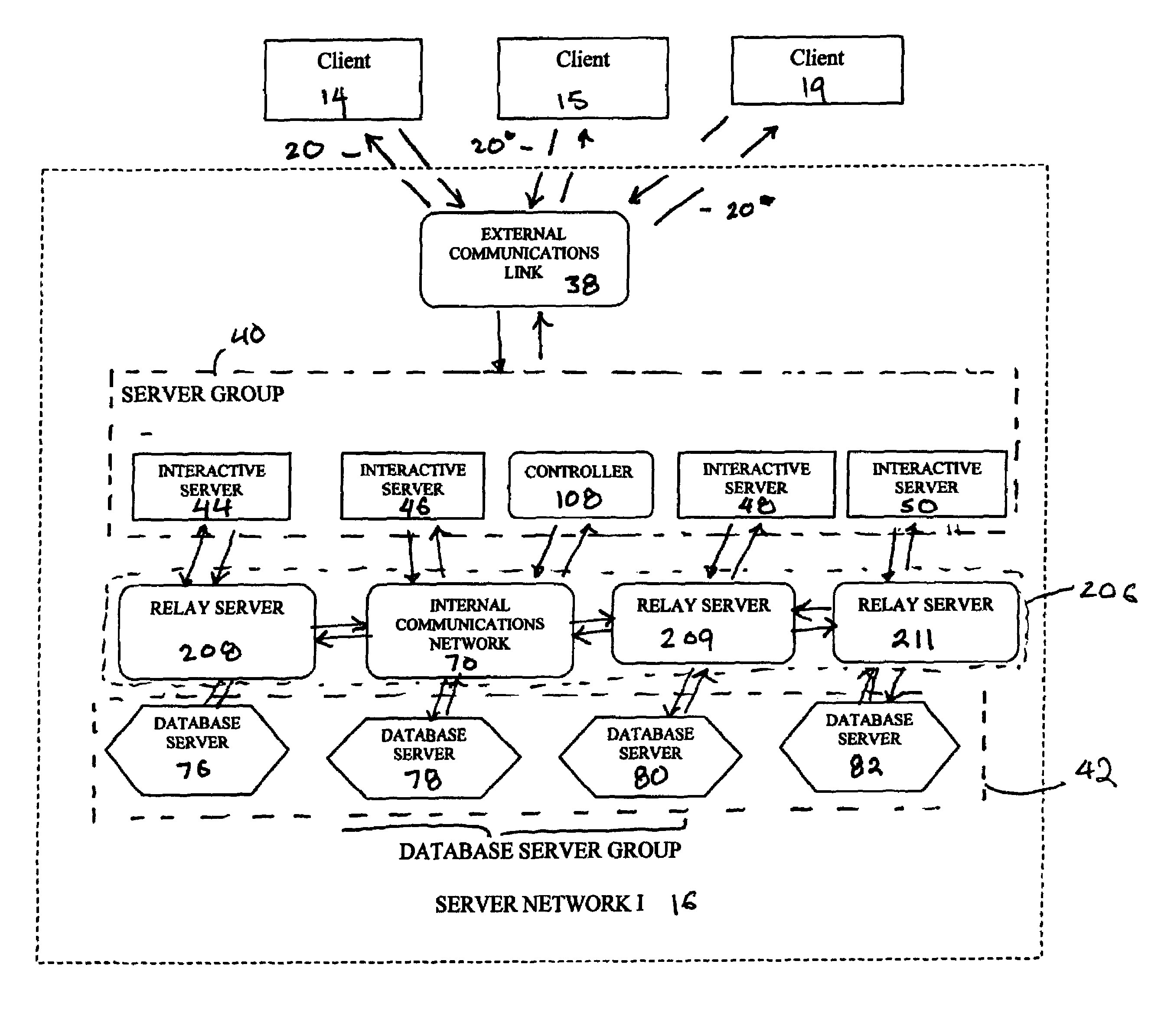 Method and system for automatically configuring a client-server network