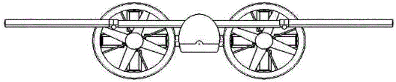 Vertical takeoff and landing unmanned aerial vehicle with foldable fixed wings based on dual-duct fan power system