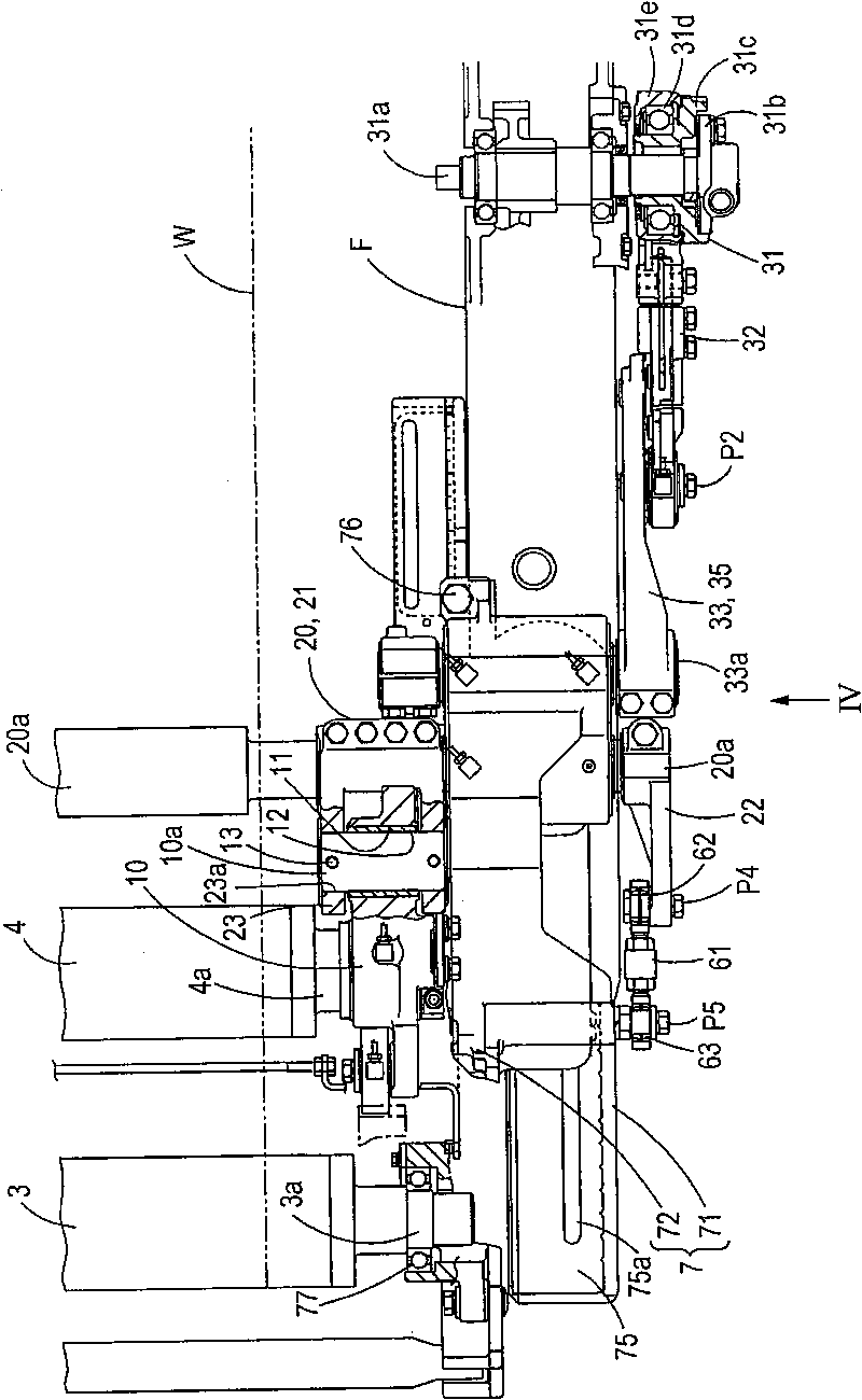 Let-off device of loom using positive easing mechanism