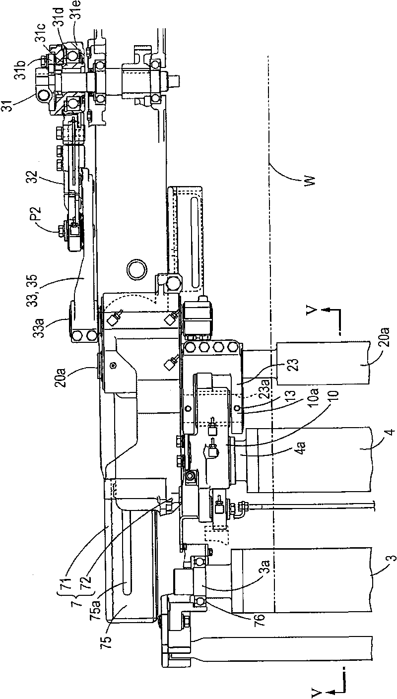 Let-off device of loom using positive easing mechanism