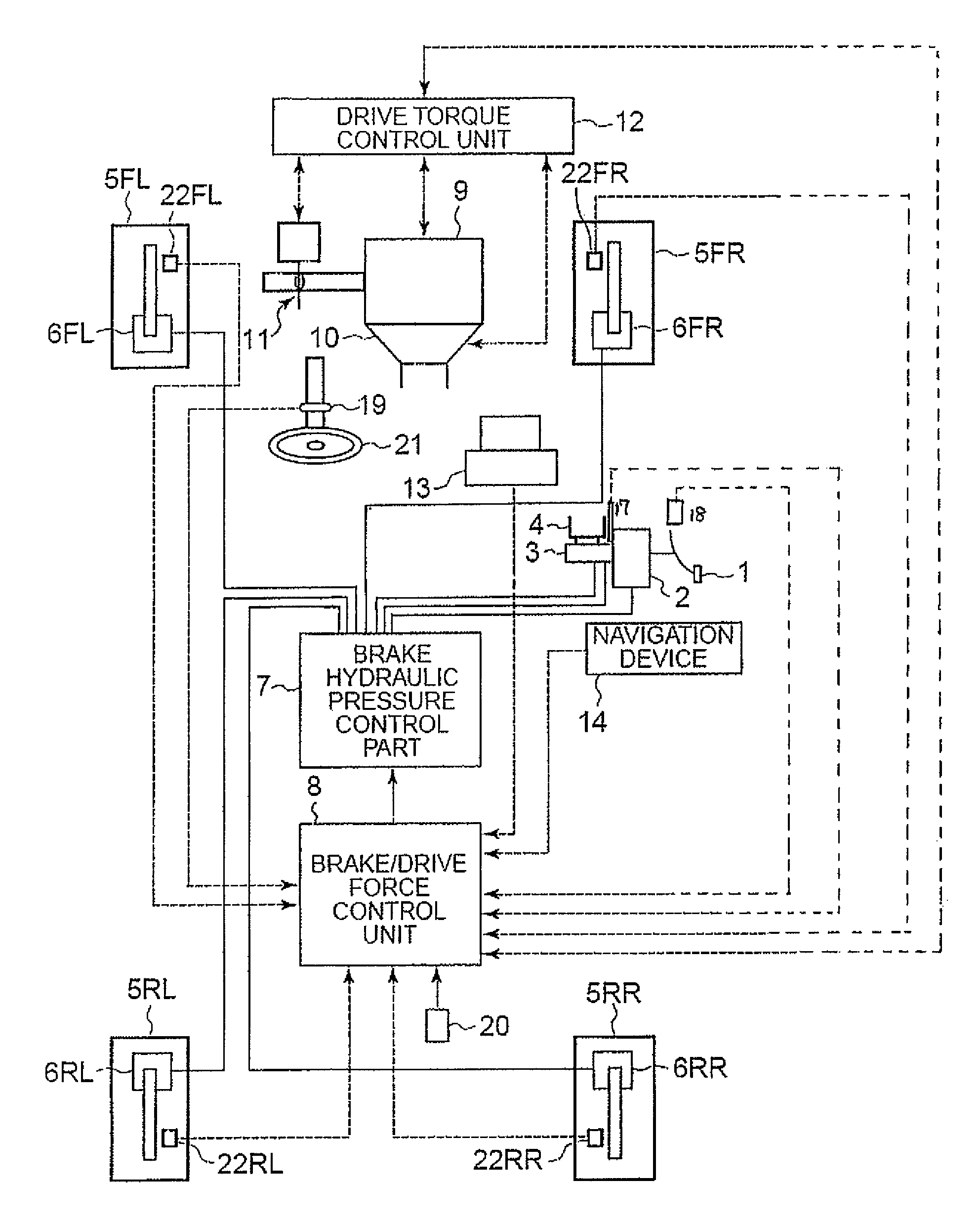 Lane deviation prevention device