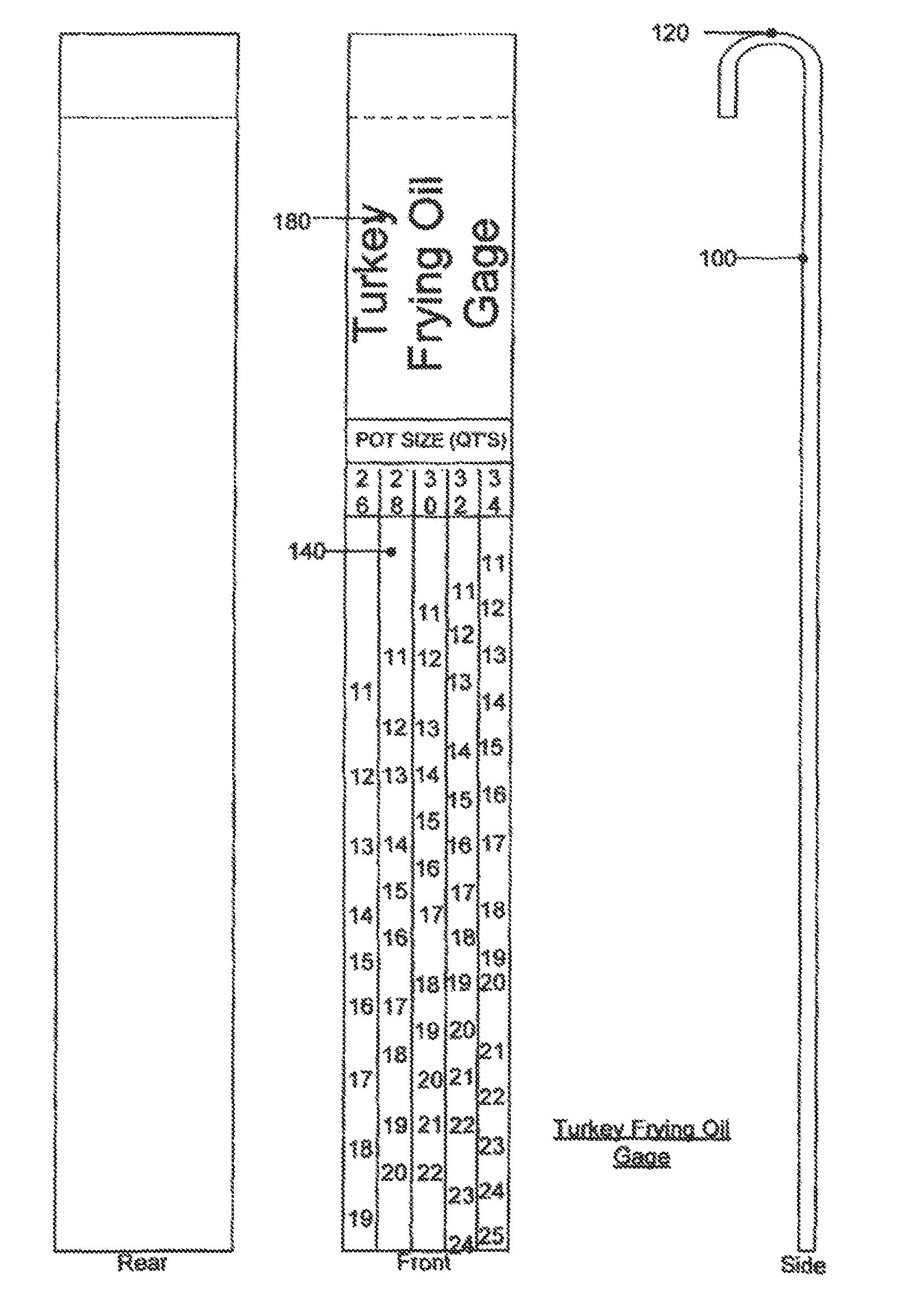 Apparatus and method for properly pre-measuring turkey frying oil