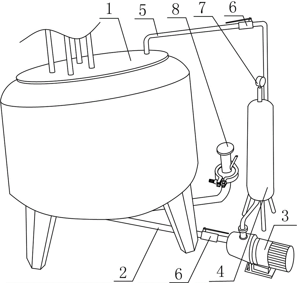 Dissolution acceleration type liquor circulation system for liquid preparation tank