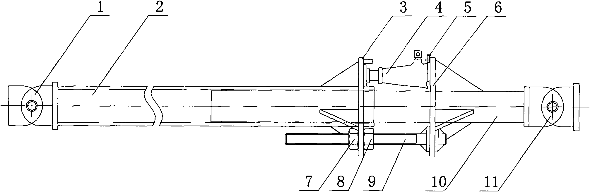 Support bar for trial assembling and adjusting of hydropower station tainter valve