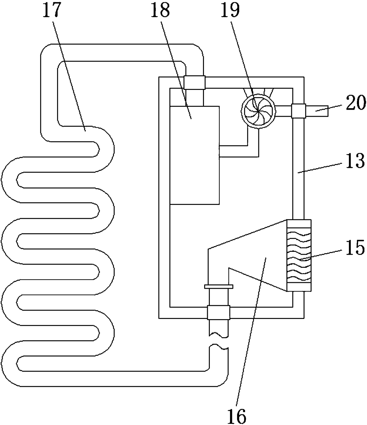 Efficient energy-saving type heat pump for family heating