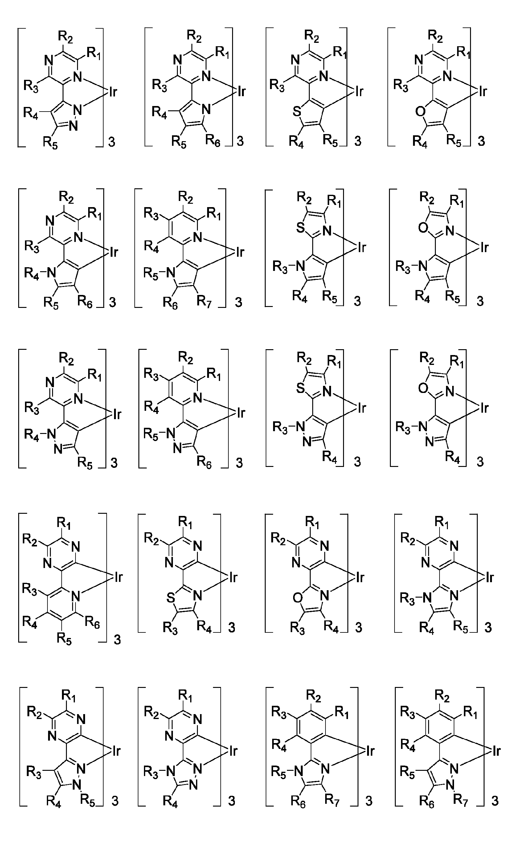 Functionalized triplet emitters for electro-luminescent devices