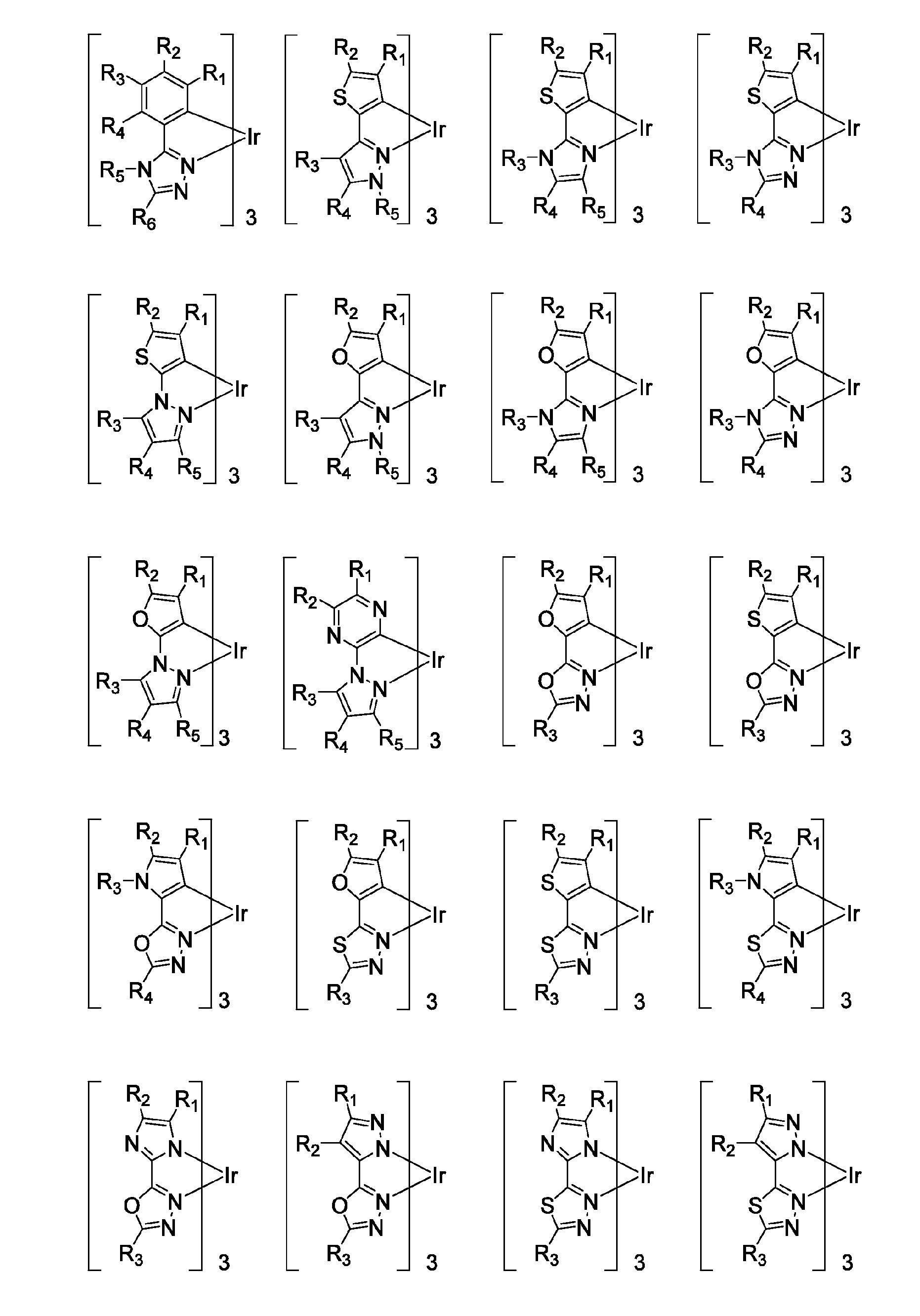 Functionalized triplet emitters for electro-luminescent devices