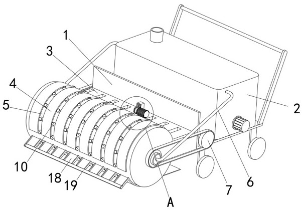 Soil improvement device for agricultural plowing planting and operation method