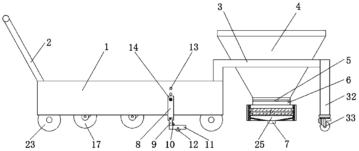 Plastic runway pushing and paving machine