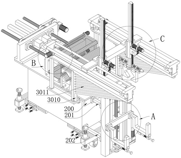 Semiconductor chip wafer rod transferring and slitting device