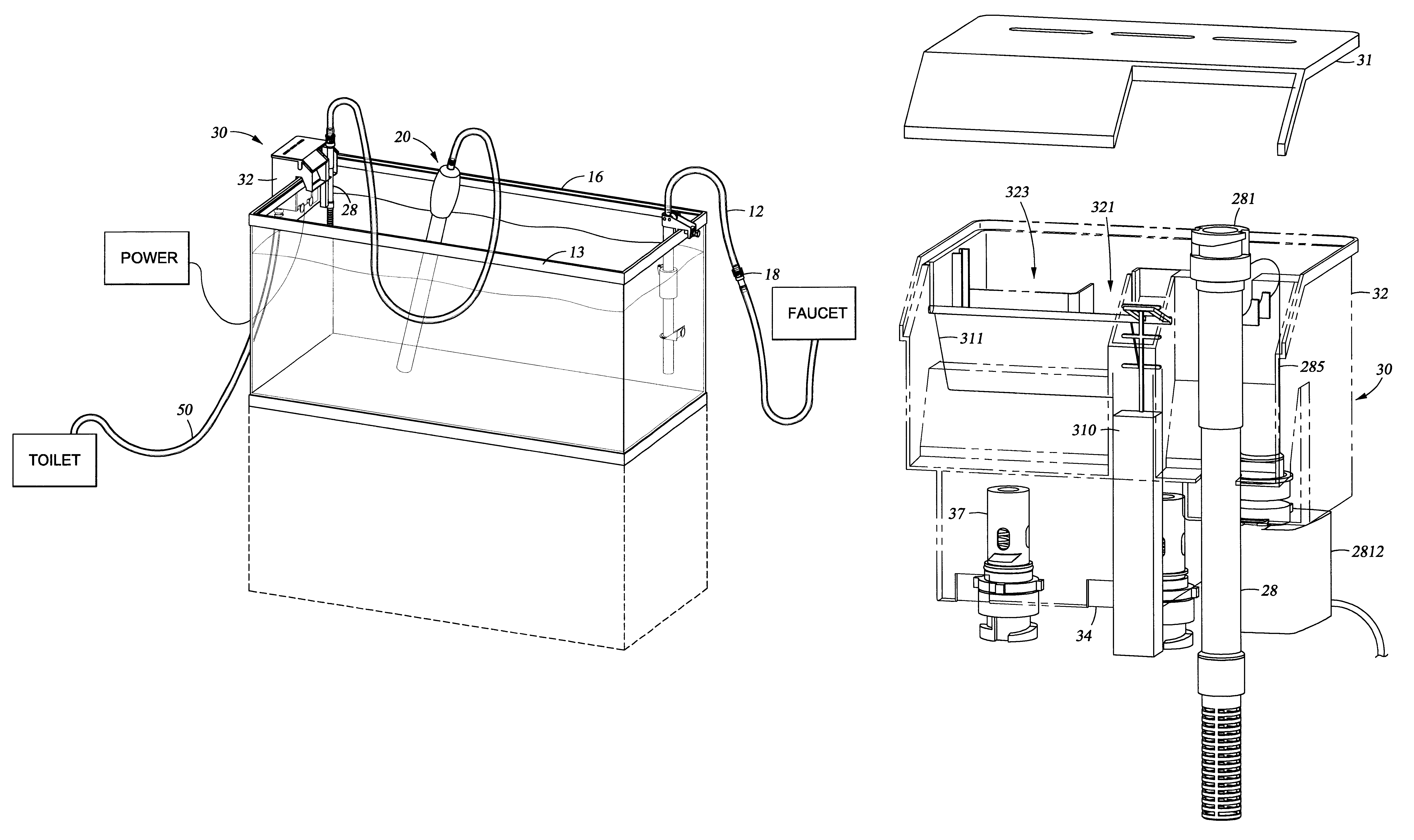 Multi-functional cleaning and filtering system for aquarium tank