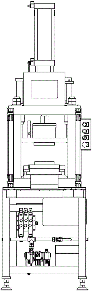 Pneumatic press-fitting device and working method thereof