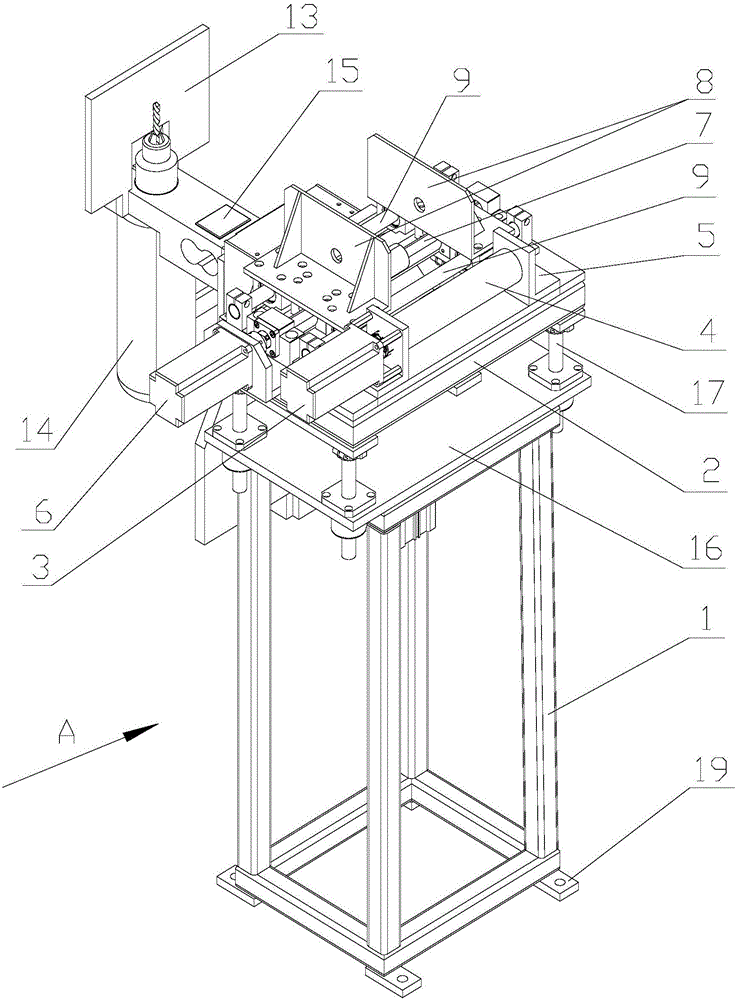 A drilling method for aluminum profiles with automatic conveying and positioning