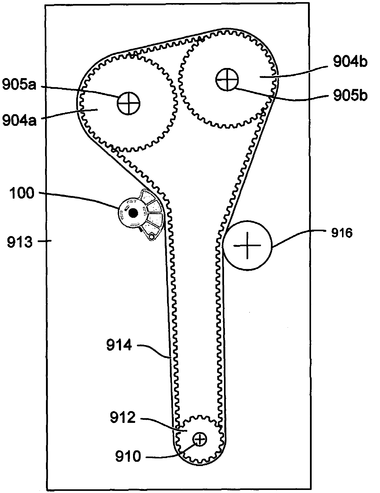 Tensioner with increased damping and arm on base cup configuration