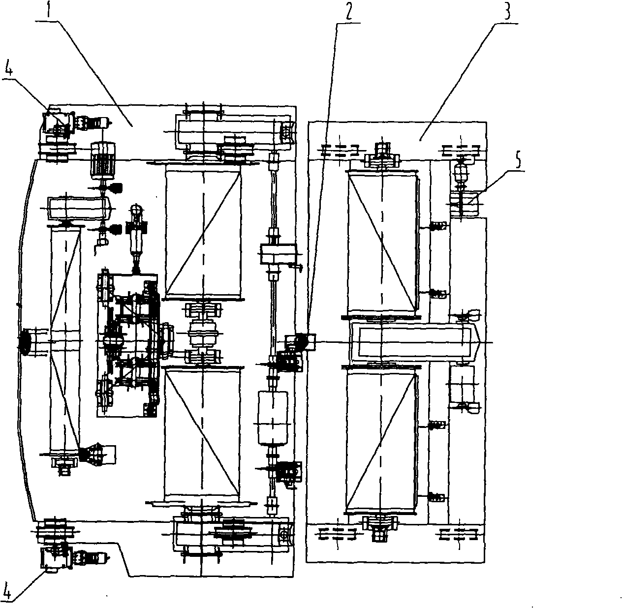 Synchronization equipment of ring-shaped crane double trolley