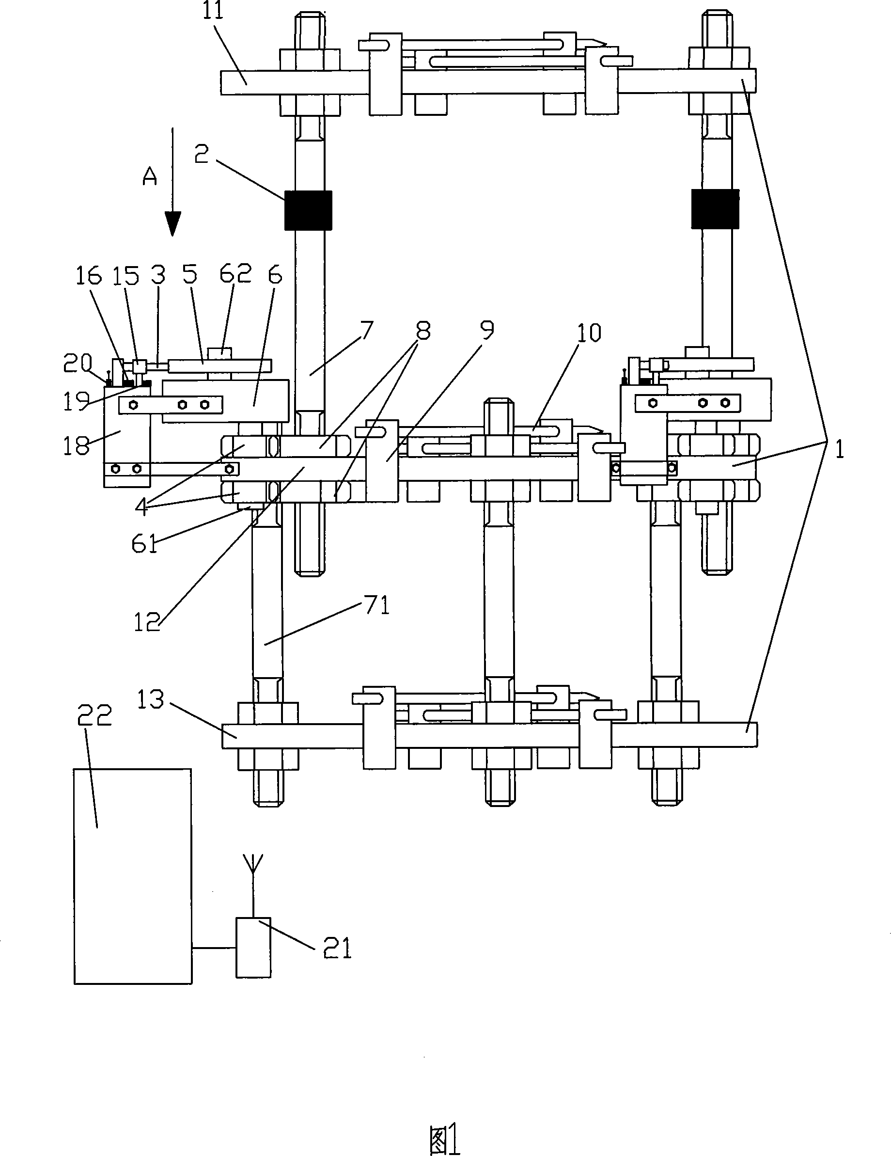 Self-adjusting orthopaedics external fixing device