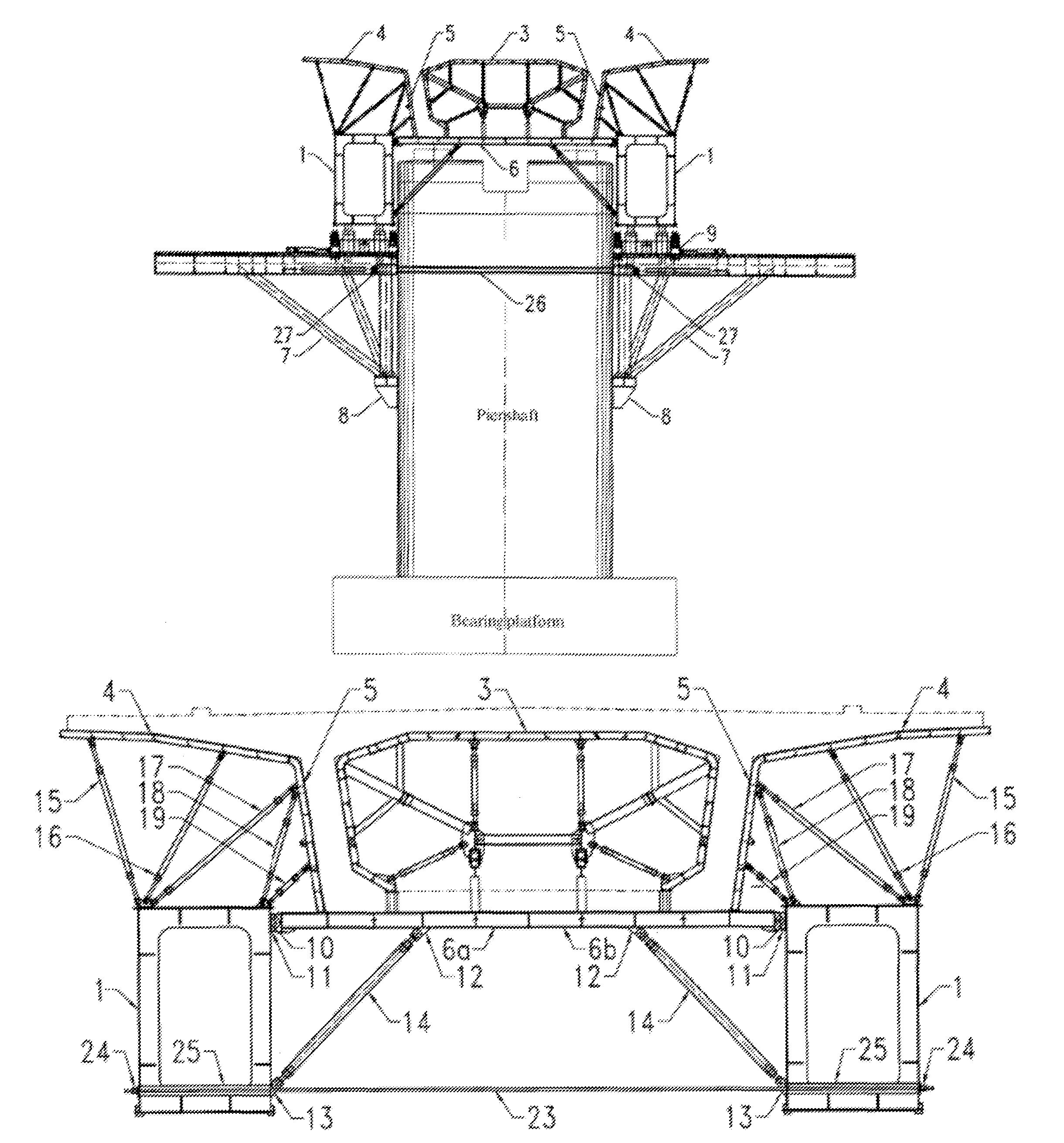 Upper-bearing movable formwork for constructing continuous box girder for bridge superstructure