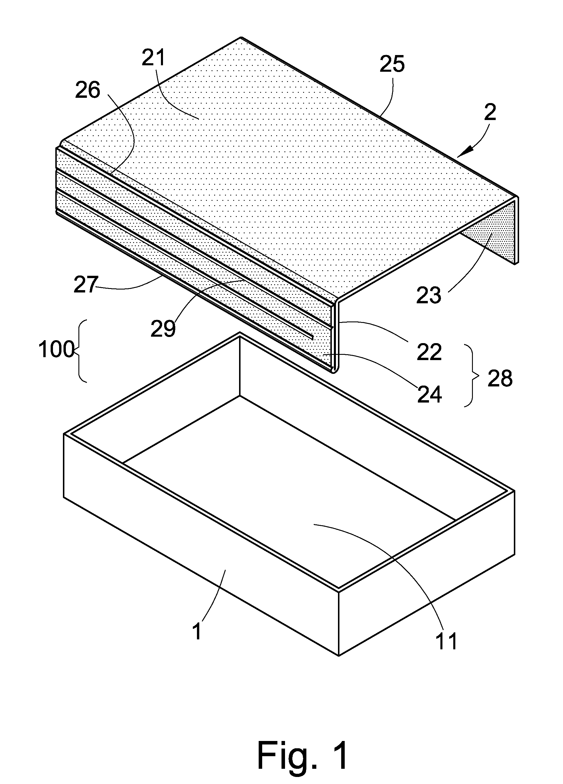 Food Box with flatware attached thereon