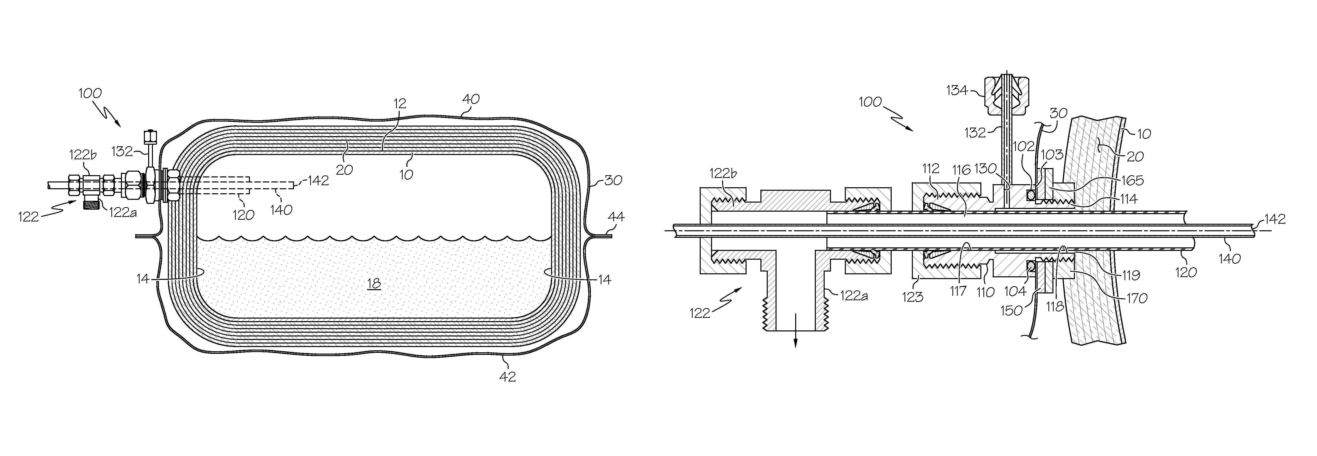 Storage system having flexible vacuum jacket