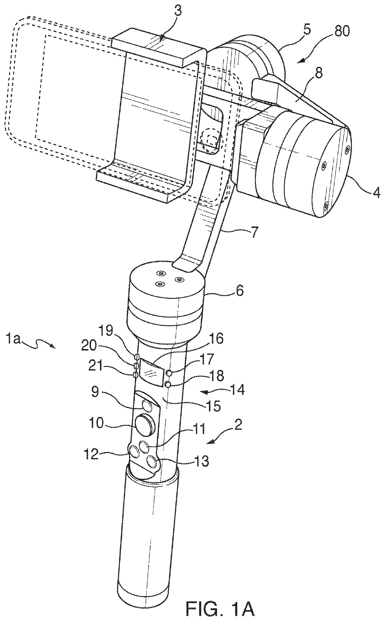 Device for supporting a smartphone or action video camera