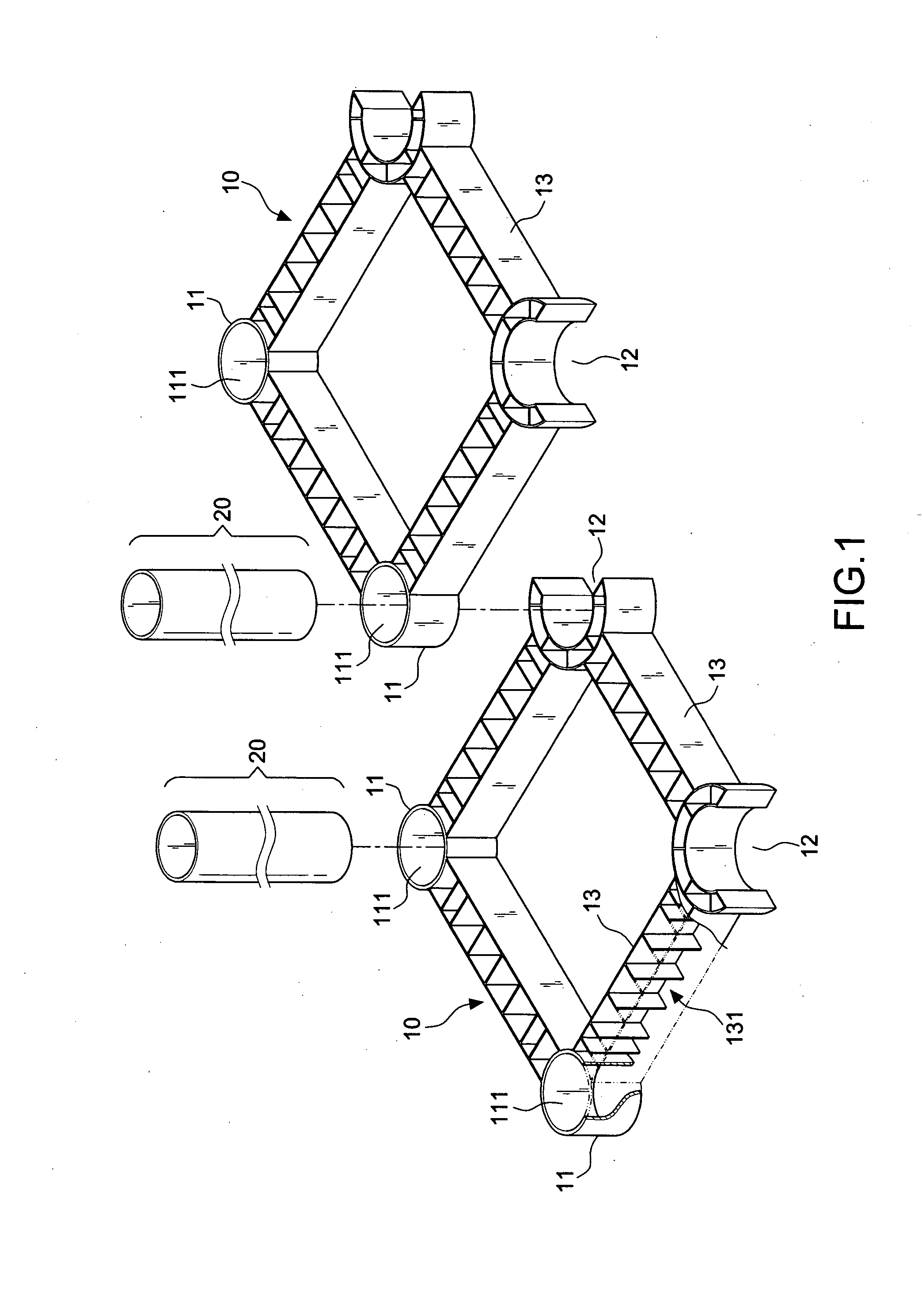 Tenon joint type space lattice structure