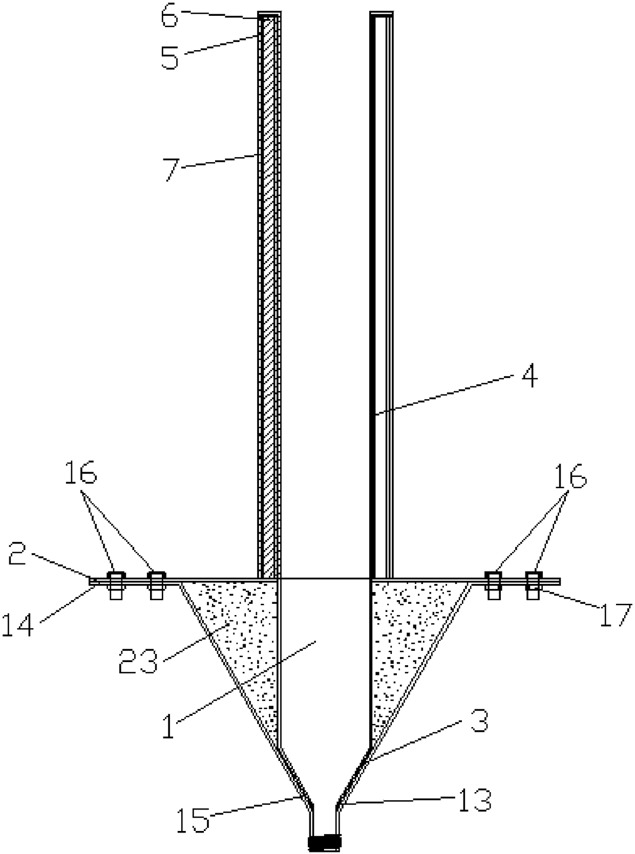 Simple asphalt distribution cylinder and use method thereof