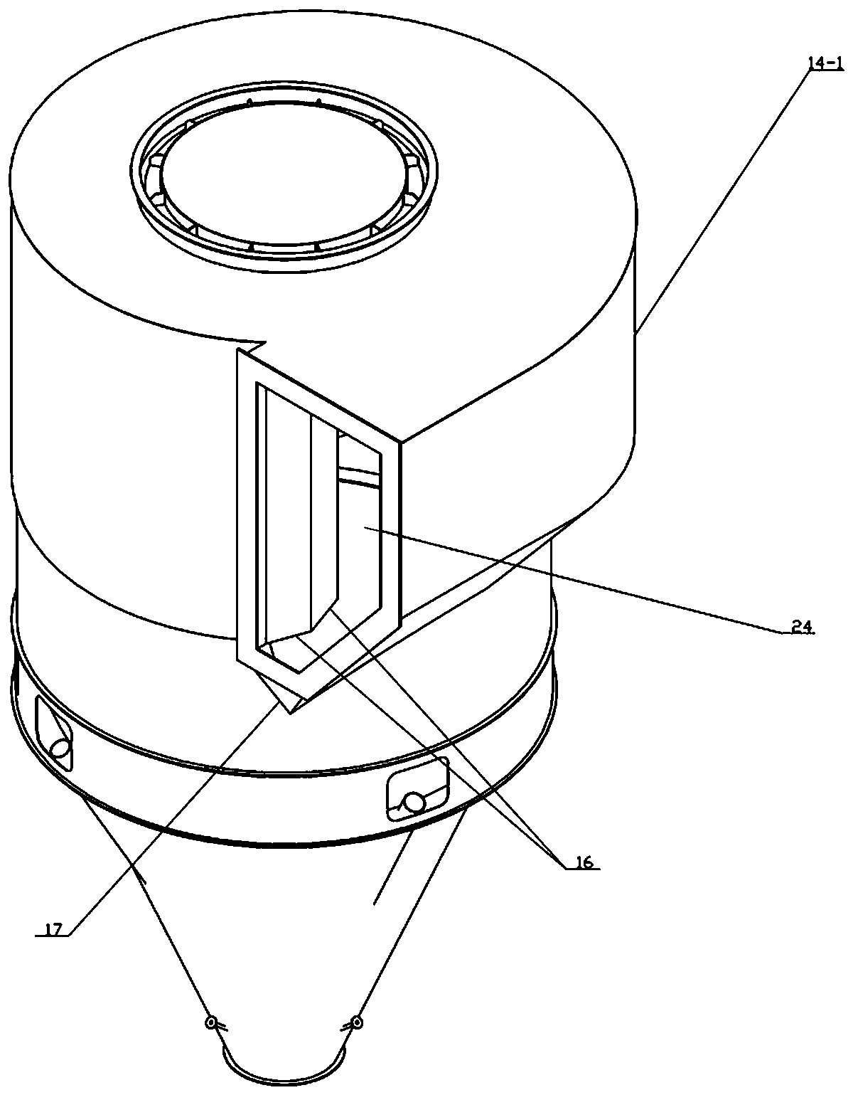 Suspension air flow type ardealite integrated treatment device and method