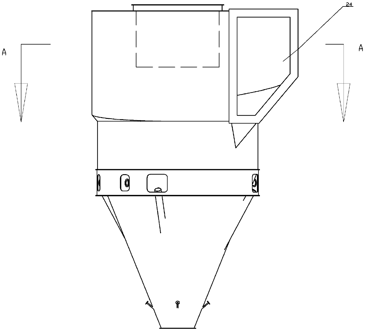 Suspension air flow type ardealite integrated treatment device and method