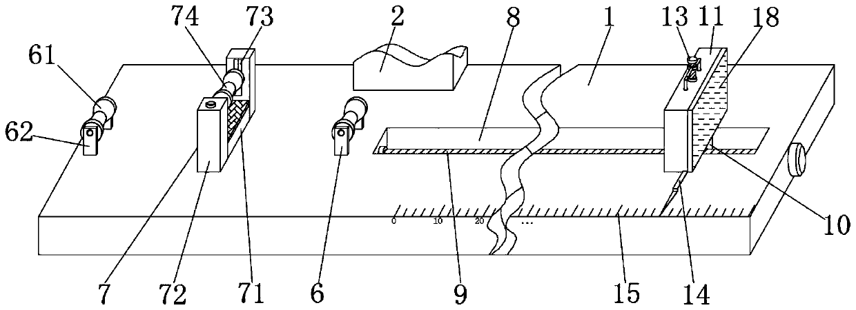 Gas pipe material cut-off device capable of precisely positioning