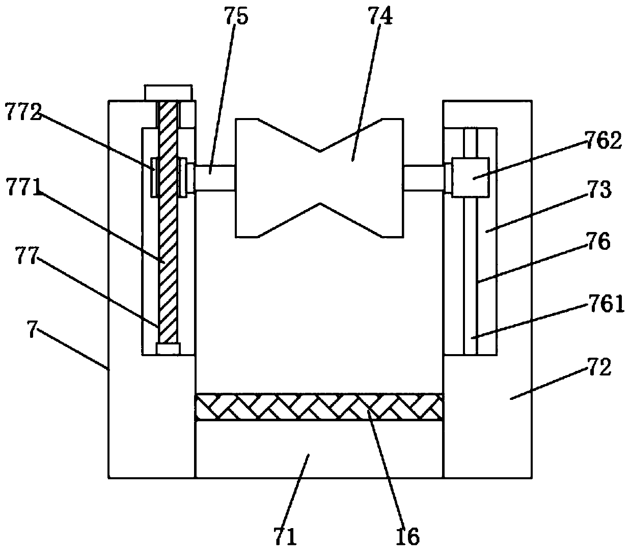 Gas pipe material cut-off device capable of precisely positioning